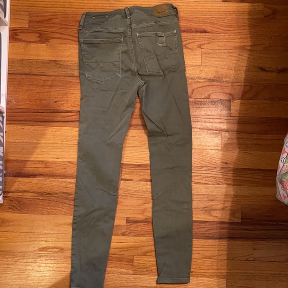 American Eagle Army Green Jeans - Picture 2 of 2